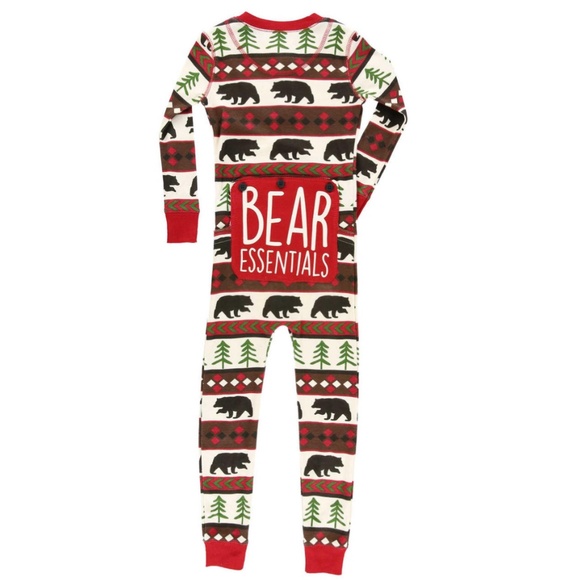 Lazy One - Kids Bear Essentials Onesie Flapjack - Picture 2 of 2